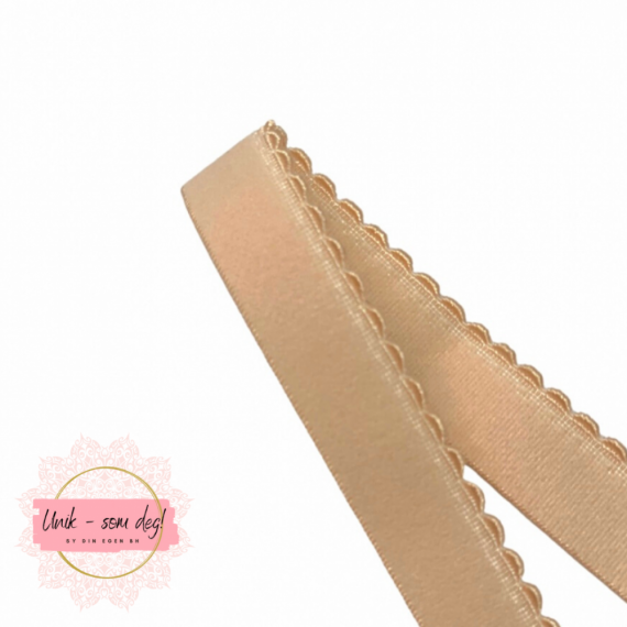 Scallup strikk | Sy egen BH | 15mm bred | flere farger