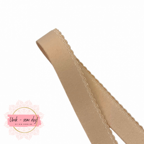 Scallup kantstrikk 18mm bred | flere farger | sy BH
