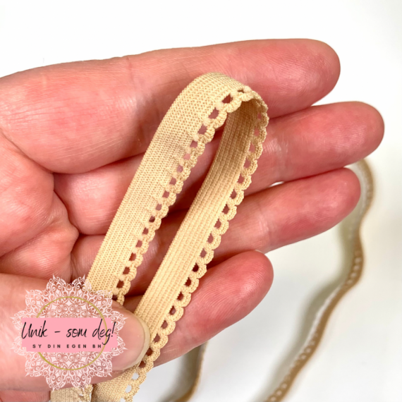 Pyntestrikk sort | 10mm | Sy din egen BH, bralette eller truse