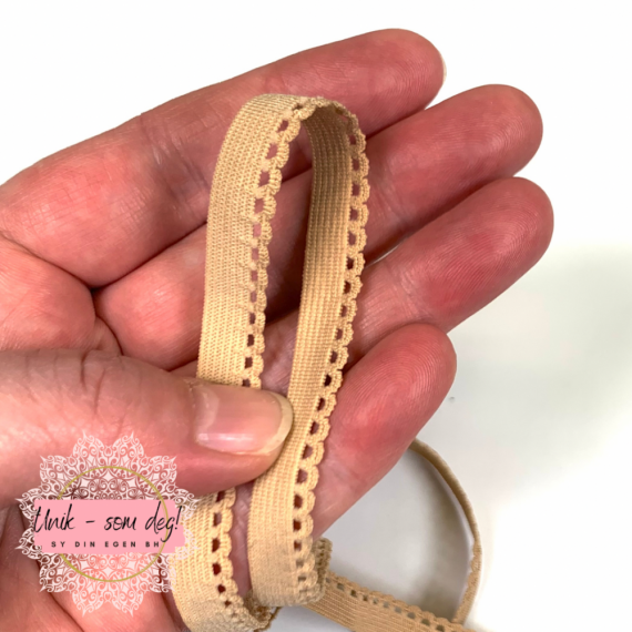 Pyntestrikk sort | 10mm | Sy din egen BH, bralette eller truse