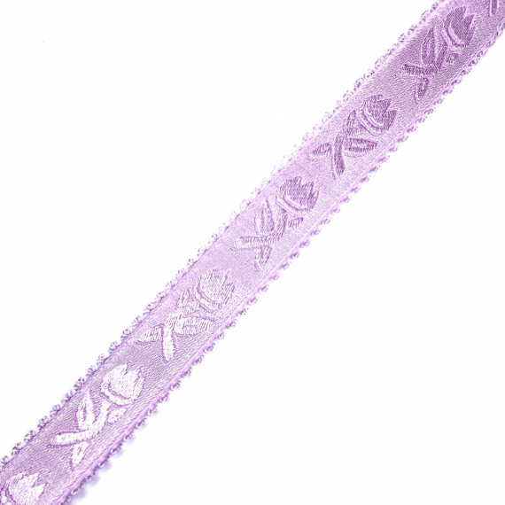 Pyntet BH stropp lavendel | 18mm bred | Sy din egen BH